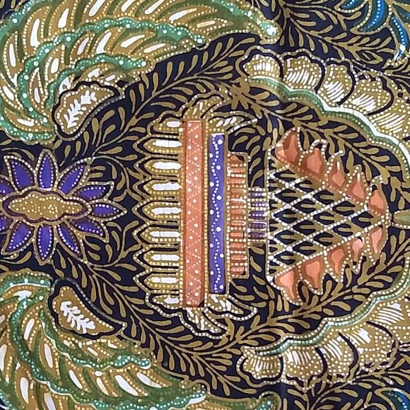 vintage 60s cotton printed fabric piece - Picture 2 of 5